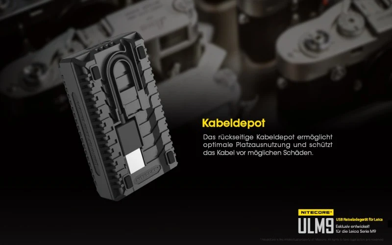 Nitecore ULM9 USB-Ladegerät für Leica Cameras
