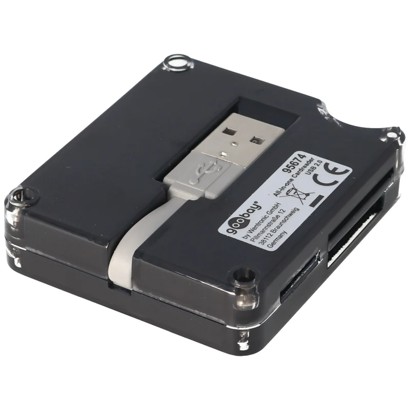 Goobay Cardreader All in 1 externes Kartenlesegerät USB 2.0 Hi-Speed 6 Kartenschächte