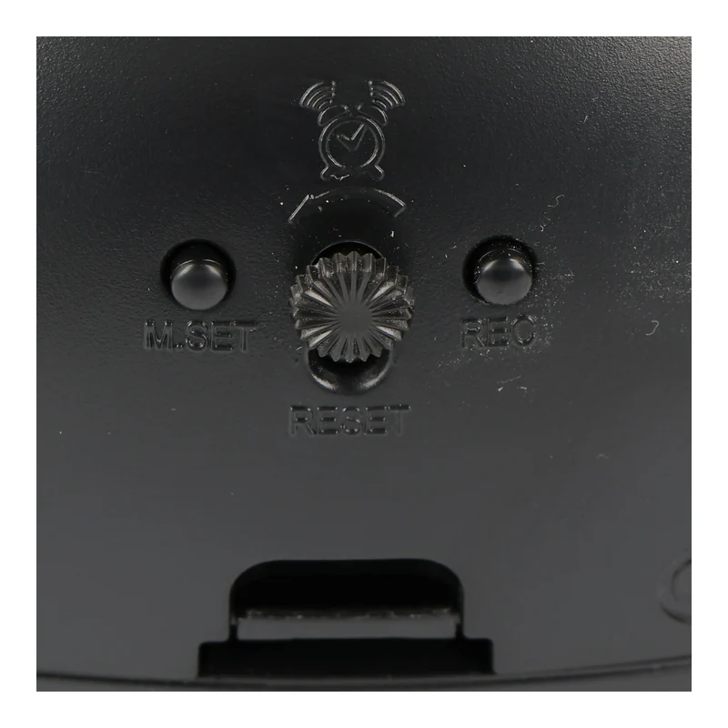 Maxitime Analog-Funkwecker Silber mit weißem Ziffernblatt mit Licht und Snooze-Funktion