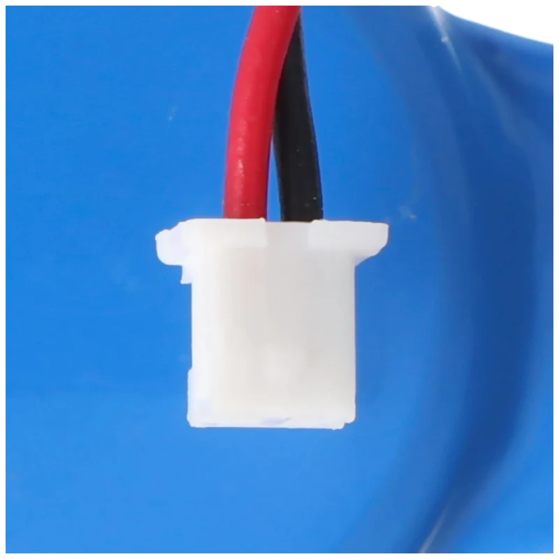 AccuCell CMOS Batterie CR2032 mit Stecker, Backup Lithium Batterie, Stecker ca. 3,2x4mm, Kabellänge 7 cm
