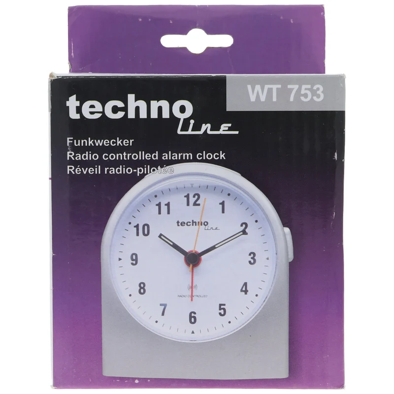 Technoline T 753 Funkwecker Silber Weckerzeiten 1 fluoreszierende Zeiger