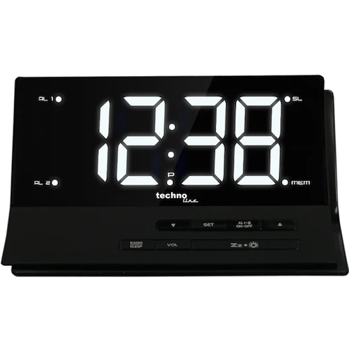 Technoline WT 482 - Funkwecker, Radio-Wecker mit Sleeptimer-Funktion, Display stufenlos dimmbar