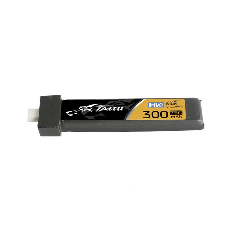 Tattu 300 mAh 3,8 V 75 C 1S1P HV Lipo-Akku mit BT 2.0-Stecker (5 Stück) für Beta Meteor65/Meteor75