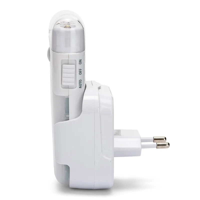 Velamp LED Nachtlicht mit automatischer Notbeleuchtung, Anti-Blackout, praktische Taschenlampenfunktion, mit Bewegungsmelder und PIR-Sensor, horizontale Buchse