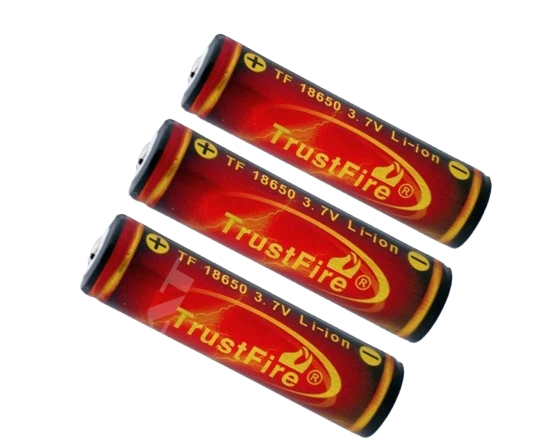 Trustfire 18650 geschützter Li-Ion-Akku 3000mAh (Flame) - 3 Stück