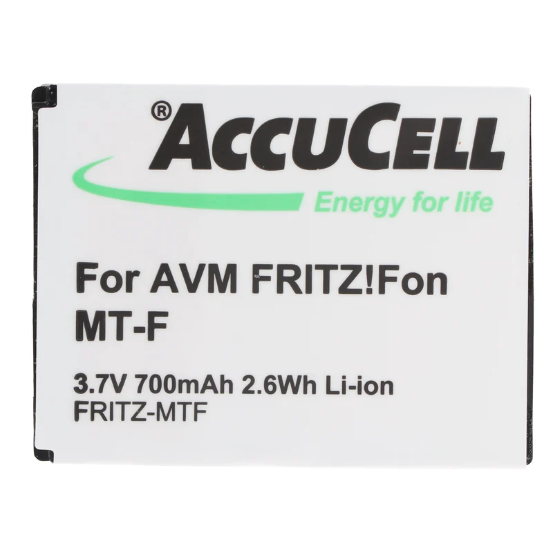 AccuCell Akku passend für AVM FRITZ!Fon MT-F Akku, 312BAT016 AVM CT5 312BAT006