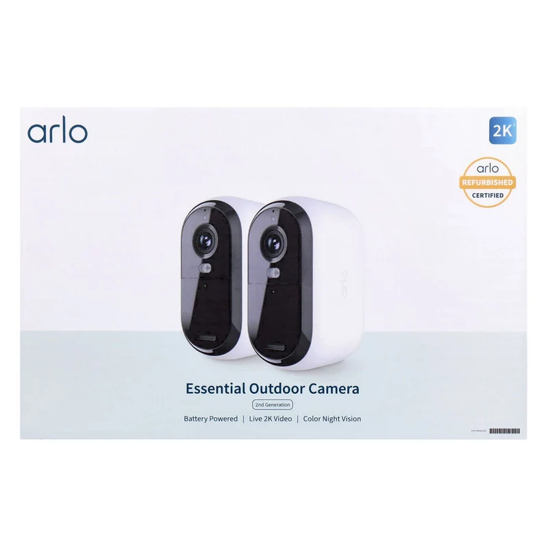 Arlo Essential 2K Outdoor Camera Set 2. Generation VMC3250-100NAR refurbished certified Version