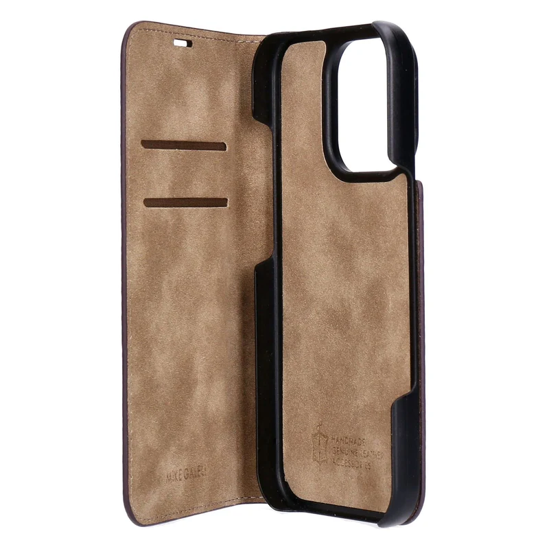 MiKE GALELi Book Case MARC Aubergine für Apple iPhone 16 Pro