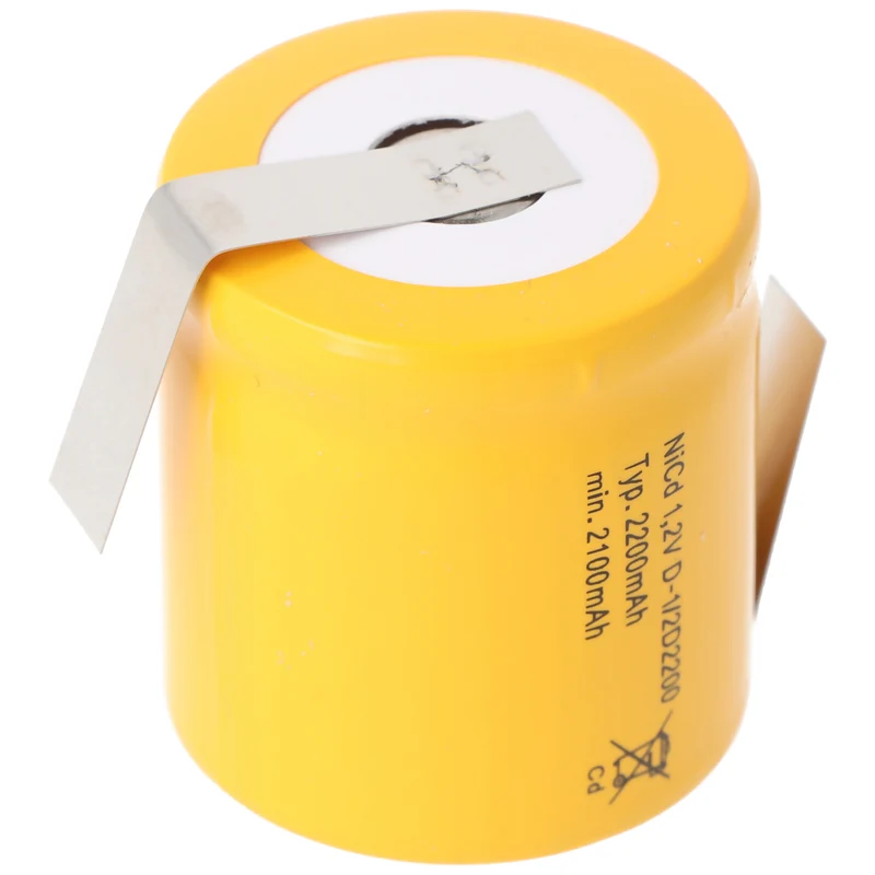 AccuCell Saft VRE 1/2 D NiCd Akku Mono 1/2 mit Lötfahne in Z-Form