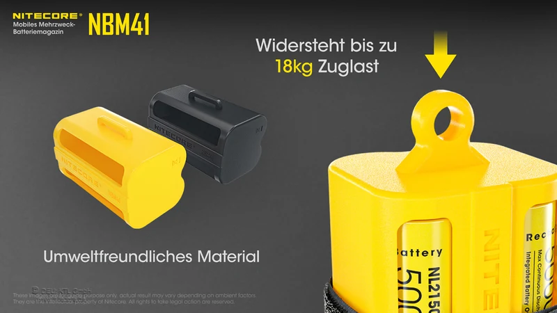 Nitecore Batteriemagazin für 21700Akkus NBM41