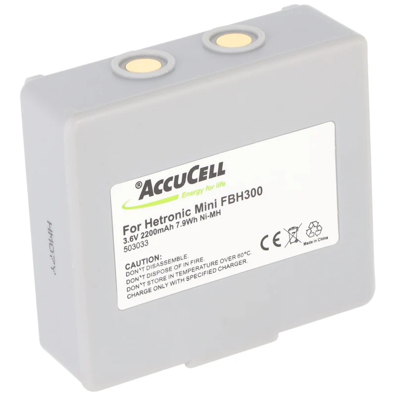 AccuCell Akku passend für Hetronic NM13HA Akku 68300990, 68300600, 68300950, FBH300, RHE3620KG 3,6 Volt 2000-2200mAh