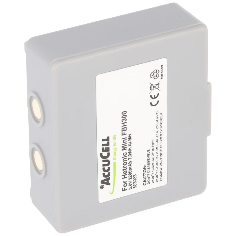 AccuCell Akku passend für Hetronic NM13HA Akku 68300990, 68300600, 68300950, FBH300, RHE3620KG 3,6 Volt 2000-2200mAh