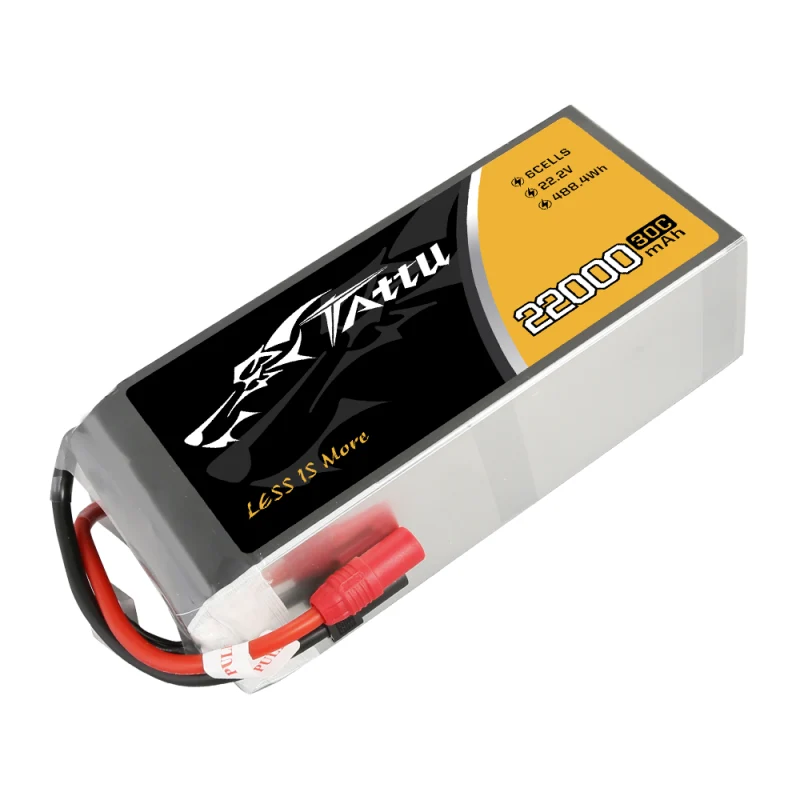 Tattu 22000 mAh 22,2 V 30 C 6S1P Lipo-Akku mit AS150+XT150-Stecker