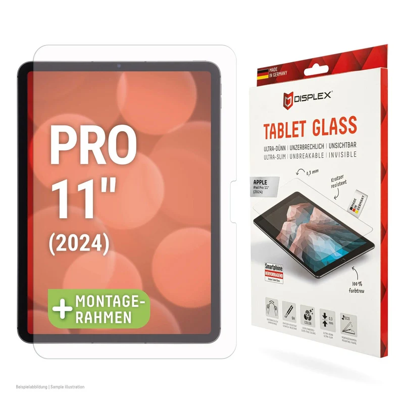 Displex Tablet Glass 9H Hybridglasfolie Apple iPad Pro 11