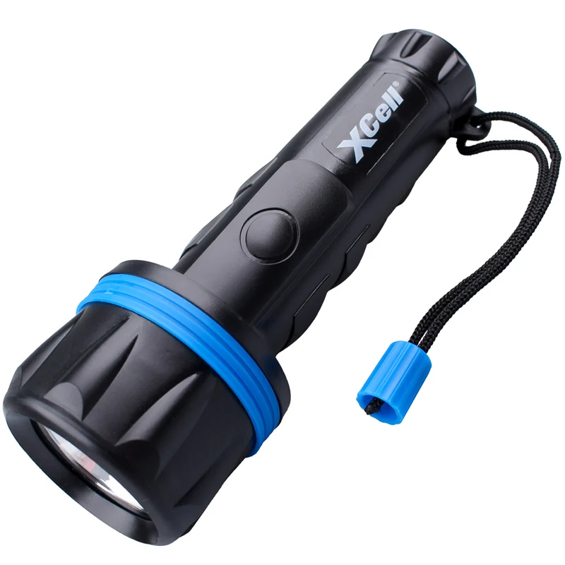Xcell LED-Taschenlampe Rubber 2D robust, stoßfest, für 2x D Mono LR20 Batterien