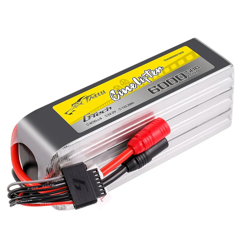 Tattu G-Tech 6S 6000mAh 22,2V 150C Lipo-Akku mit AS150-Stecker