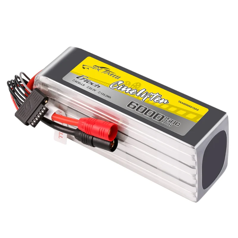 Tattu G-Tech 6S 6000mAh 22,2V 150C Lipo-Akku mit AS150-Stecker