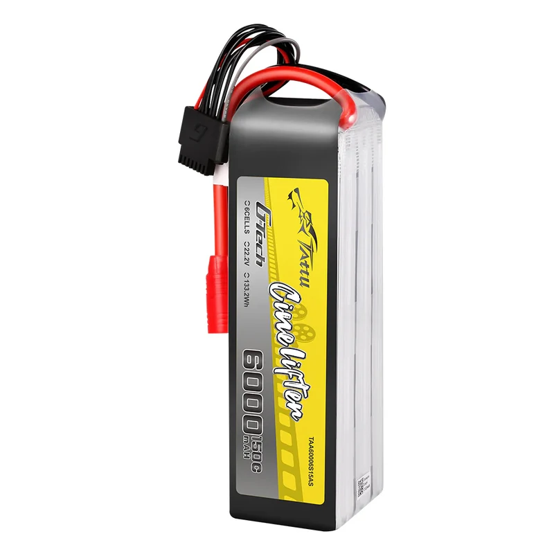 Tattu G-Tech 6S 6000mAh 22,2V 150C Lipo-Akku mit AS150-Stecker