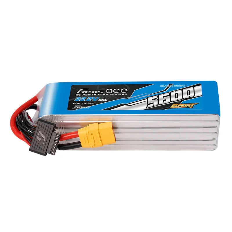 Gens Ace Sport G-Tech 6S 5600mAh 22,2V 80C 6S1P Lipo-Akku mit XT90-Stecker