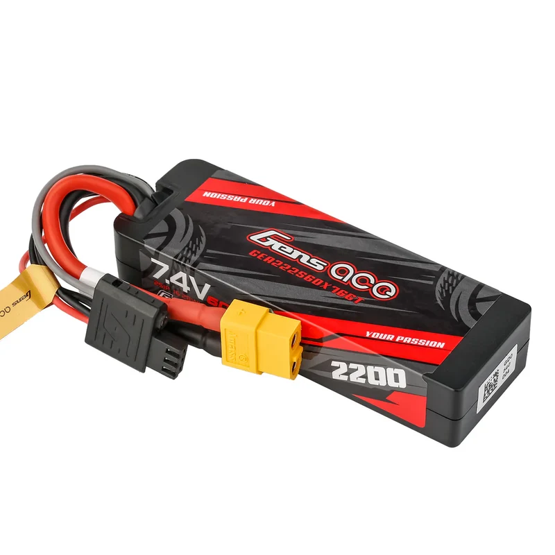Gens Ace G-Tech 2S 2200mAh 7,4V 60C GRP-76 Hardcase Lipo-Akkupack mit XT60-Stecker