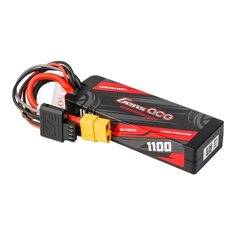 Gens Ace G-Tech 3S 1100mAh 11,1V 60C GRP-76 Hardcase Lipo-Akkupack mit XT60-Stecker