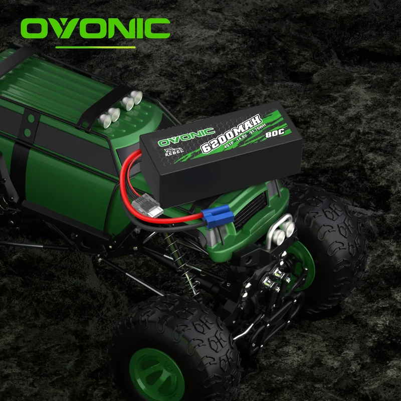 Ovonic Rebel 4S 6200mAh Lipo Akku 80C 14,8V RC Lipo Akku mit EC5 Stecker (2 Stück)
