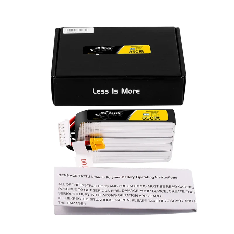 Tattu R-Line 6S 850mAh 22,8V 95C 6S1P XT30 Lipo-Akku im Langpack