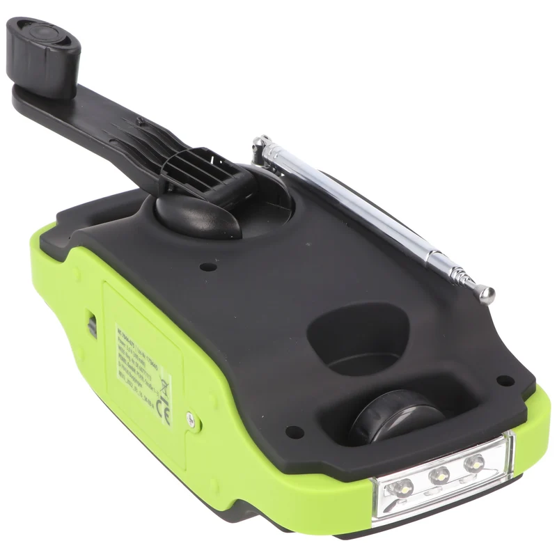 AccuCell Solar-Dynamo-Koffer-Radio mit LED-Taschenlampe, keine Batterien erforderlich