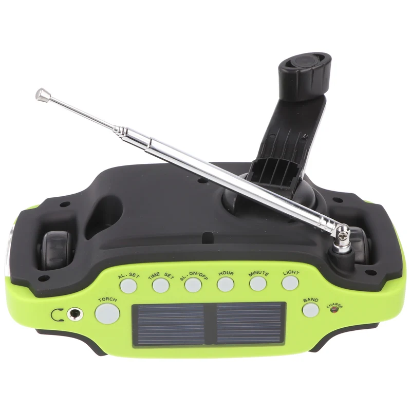 AccuCell Solar-Dynamo-Koffer-Radio mit LED-Taschenlampe, keine Batterien erforderlich