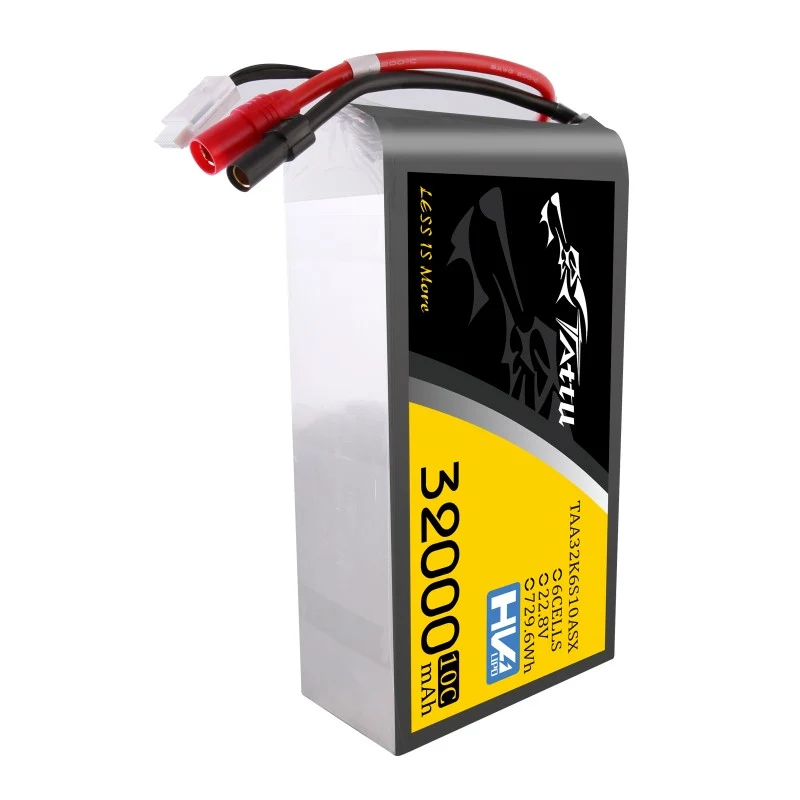 Tattu 6S 32000mAh 22,8V 10C 6S1P HV Hochspannungs-Lipo-Akku mit AS150+XT150