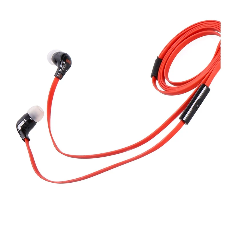 MB In Ear Kopfhörer 3,5mm Klinke schwarz rot