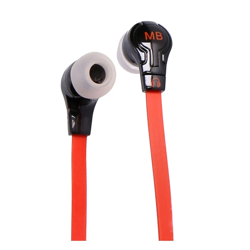 MB In Ear Kopfhörer 3,5mm Klinke schwarz rot