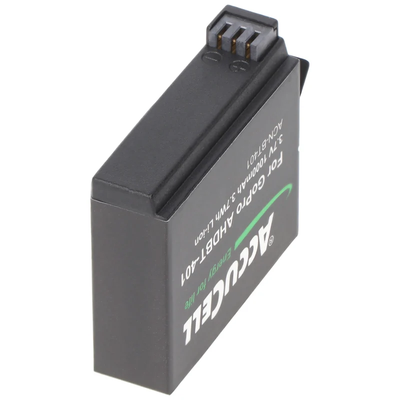AccuCell Akku passend für GoPro Hero 4 Akku AHDBT-401, BT-401 mit 100mAh (kein original GoPro Artikel)