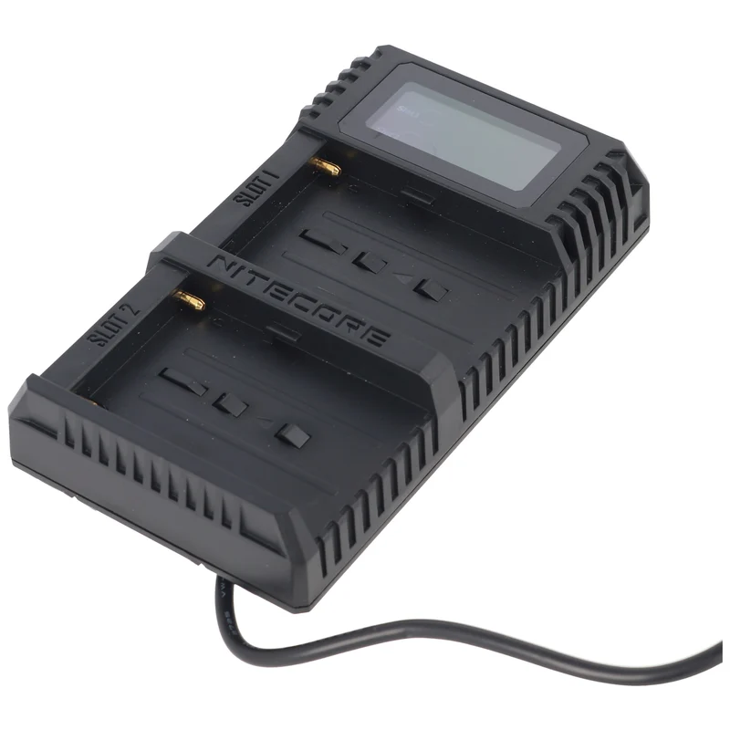 Nitecore 2fach Schnell-Ladegerät passend für den Akku Sony NP-FM500H, Sony NP-F730, Sony NP-F750, Sony NP-F770, Sony NP-F970, Sony NP-F550 und baugleiche