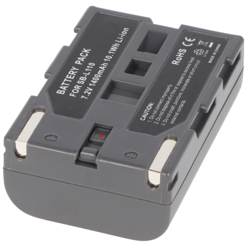 AccuCell Akku passend für Samsung SB-L110, SB-L70, schwarz