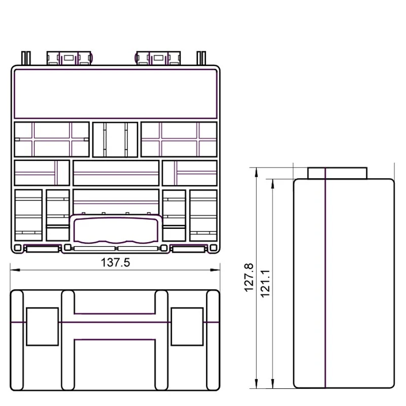 AccuCell Universal Akkubox für 1-31 Batterien, Akkus AA, AAA, C, D, 9V