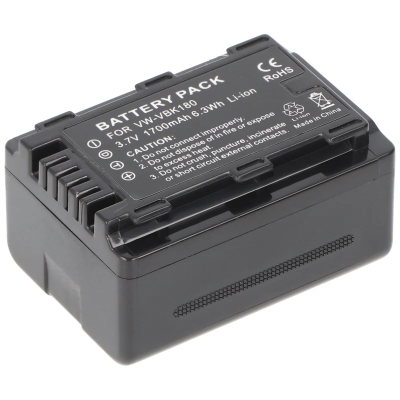 AccuCell Akku passend für Panasonic VW-VBK180 Battery, VBK360, kein Original Akku