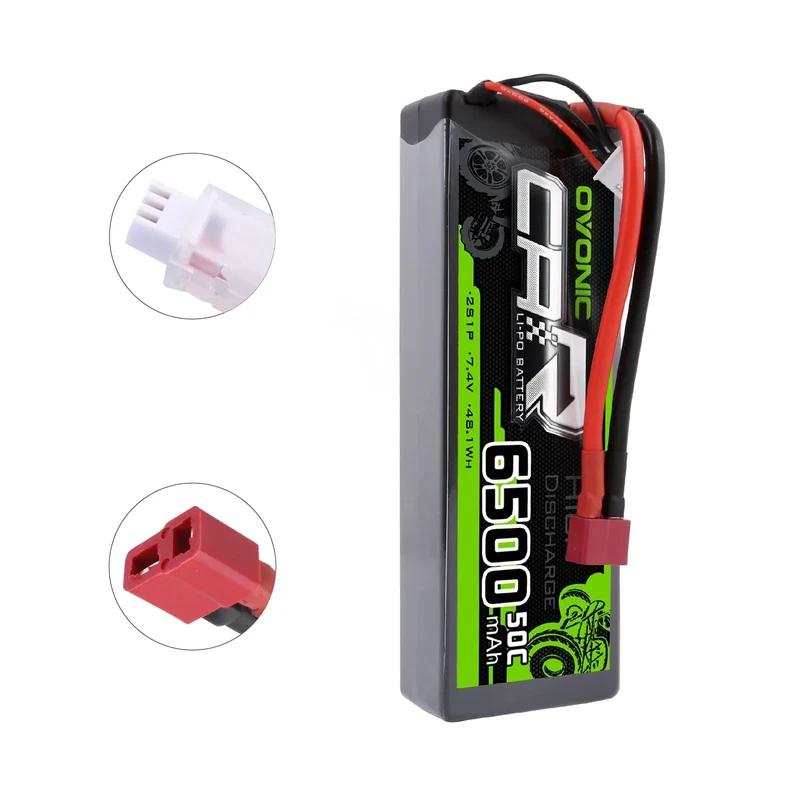 Ovonic Car 2S 6500mAh 7,4V 50C Hardcase LiPo Akku mit Deans Style T-Steckern