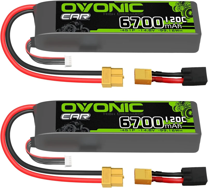 Ovonic Car 4S 6700mAh 120C 14,8V Lipo Akku Lipo Akku mit XT60 Stecker (2 Stück)