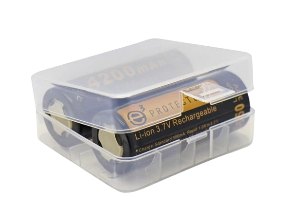 Soshine Akku-Aufbewahrungsbox für 2x 26650 transparent