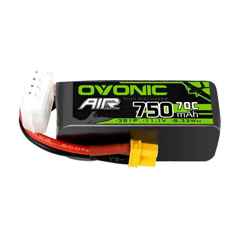 Ovonic Air 3S LiPo Akku 750mAh 11,1V 70C für RC-Helikopter LOGO 200 - XT30-Stecker