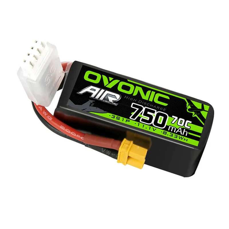 Ovonic Air 3S LiPo Akku 750mAh 11,1V 70C für RC-Helikopter LOGO 200 - XT30-Stecker