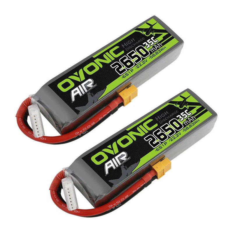 Ovonic Air 6S LiPo Akku 2650mAh 22,2V 35C Lipo Akkupack mit XT60-Stecker (2 Stück)