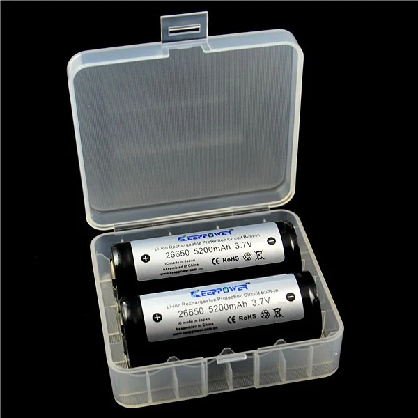 Aufbewahrungsbox D1 für 4x 18650 oder 2x 26650 Li-Ion-Akkus
