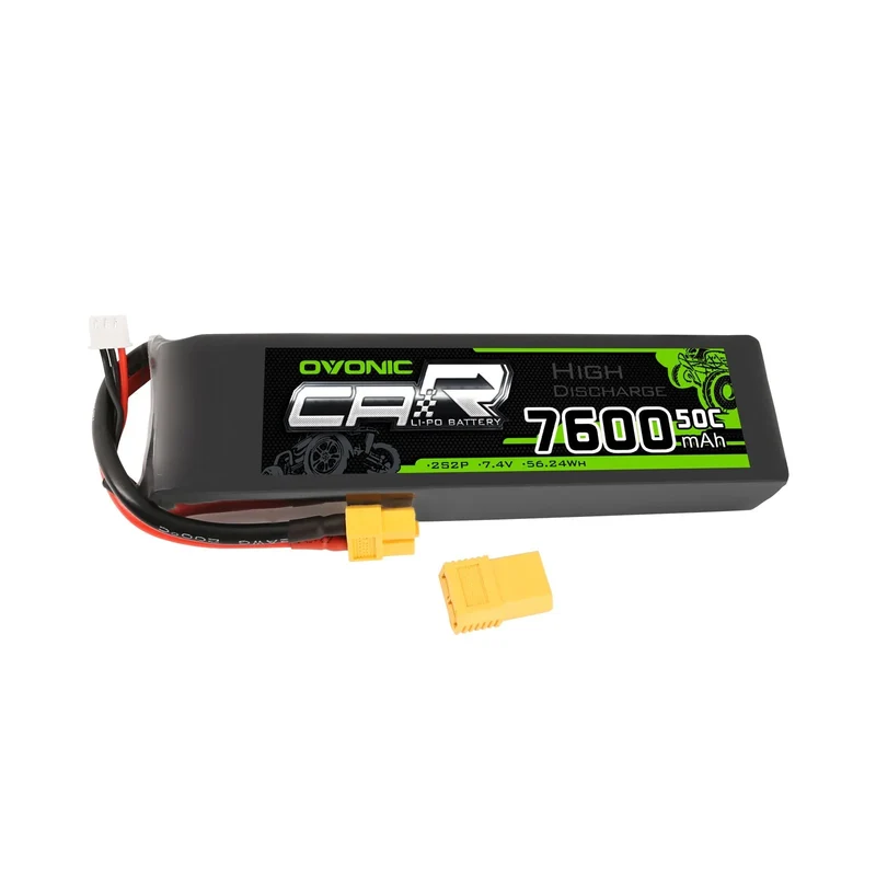 Ovonic Car 2S 7600mAh 7,4V 2S2P 50C Lipo Akku mit XT60 und TRX-Stecker