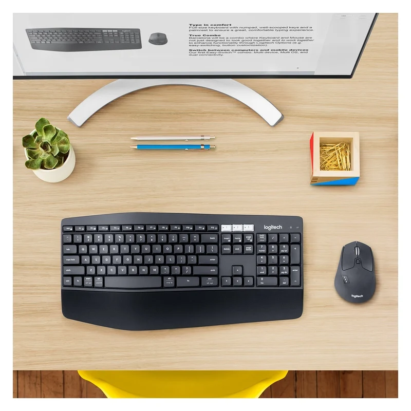 Logitech MK850 Performance Tastatur Maus enthalten RF Wireless + Bluetooth QWERTZ Deutsch Schwarz