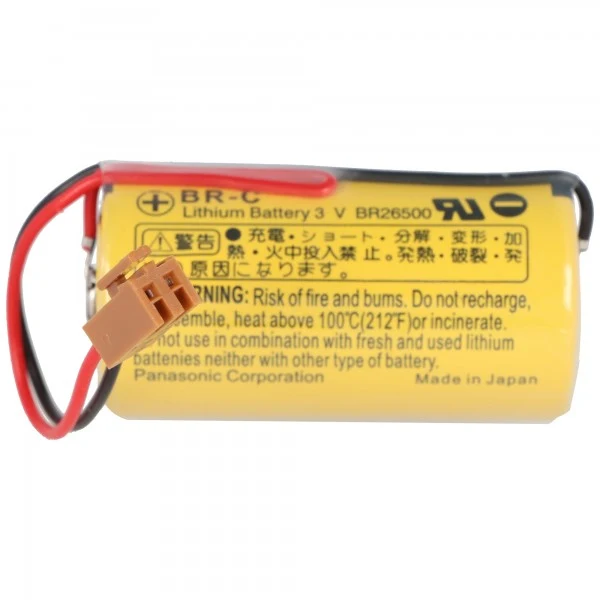 Panasonic BR-CCF1TH CNC Backup Batterie Lithium BR-C mit Kabel und Stecker, GE FANUC CNC 16i, 18