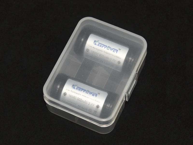 Plastikbox Keeppower D2 für 2x 18500 oder 2x 18350 transparent