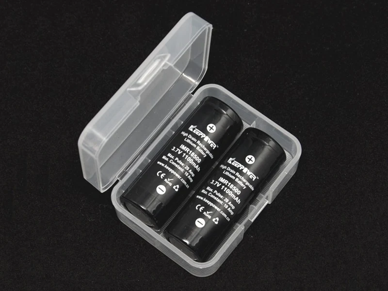 Plastikbox Keeppower D2 für 2x 18500 oder 2x 18350 transparent