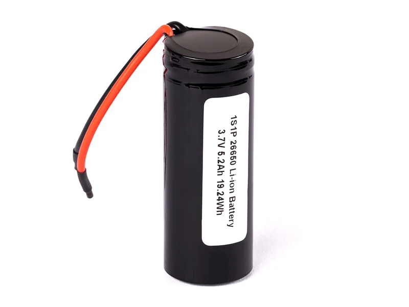 Keeppower 1S1P 26650 Li-Ion-Akku PCB geschützt mit Kabelanschluss 5200mAh 3,6V - 3,7V
